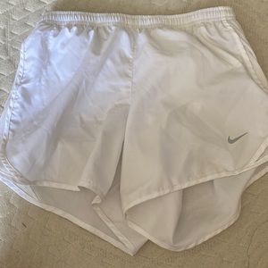 White Nike drift shorts